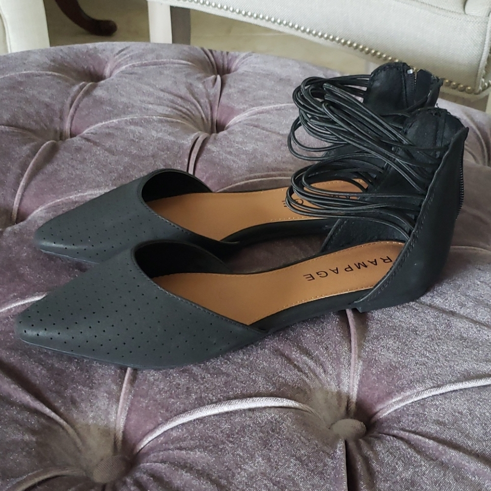 Black Pointed Flats